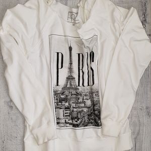 Paris off shoulder long sleeve lightweight sweater